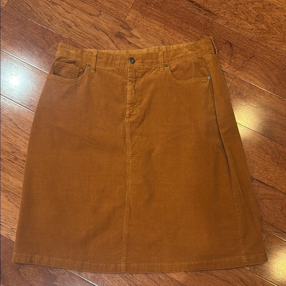 St. John's Bay Tan A-Line Mini Skirt